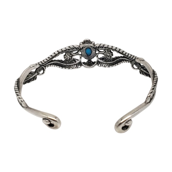 Carolyn Pollack Sterling Silver Turquoise Cuff Bracelet #21285 - Picture 4 of 9